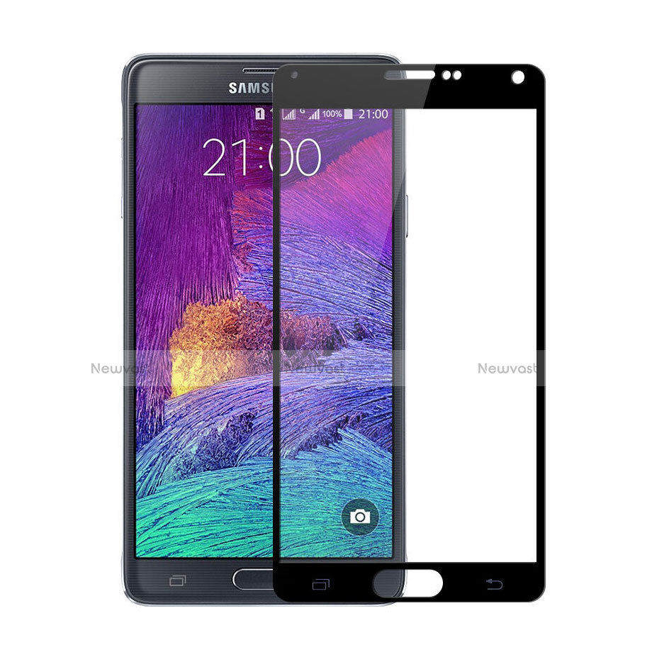 Ultra Clear Full Screen Protector Tempered Glass for Samsung Galaxy Note 4 Duos N9100 Dual SIM Black