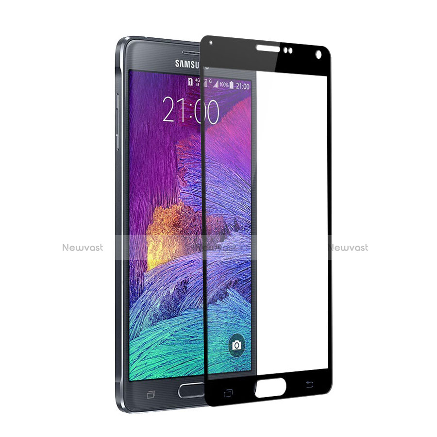 Ultra Clear Full Screen Protector Tempered Glass for Samsung Galaxy Note 4 Duos N9100 Dual SIM Black