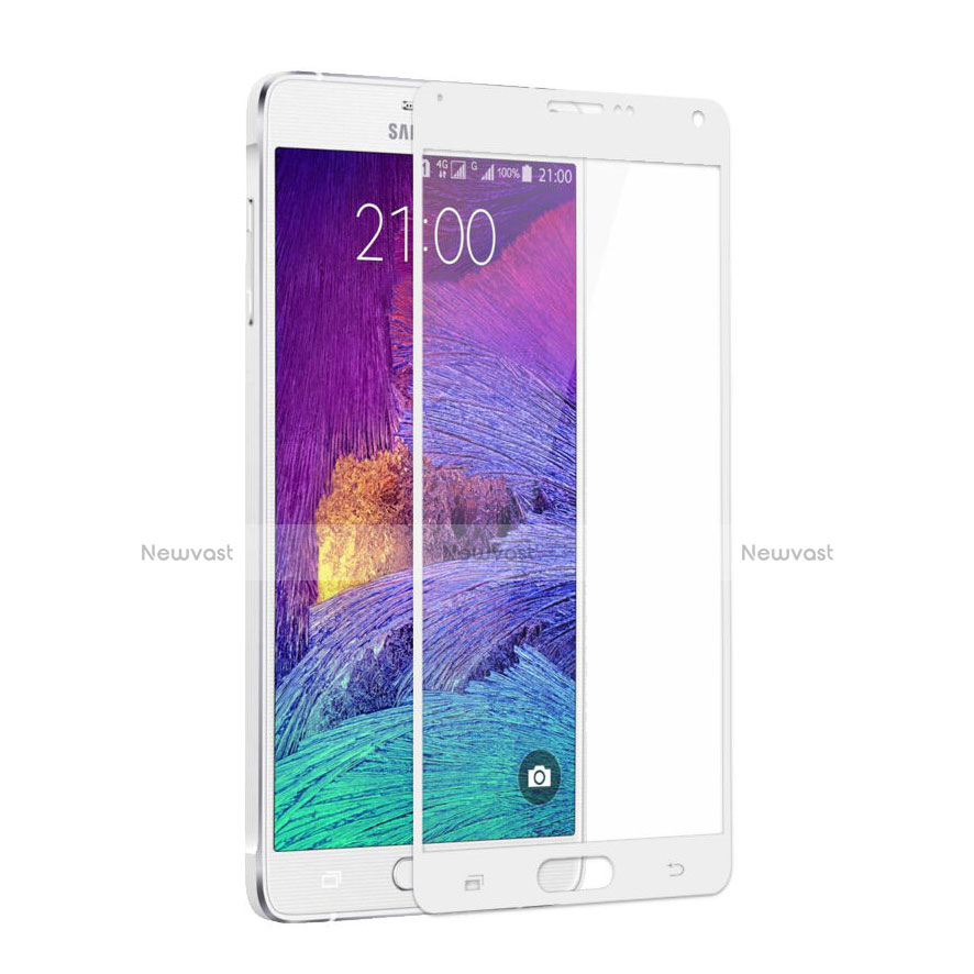 Ultra Clear Full Screen Protector Tempered Glass for Samsung Galaxy Note 4 Duos N9100 Dual SIM White