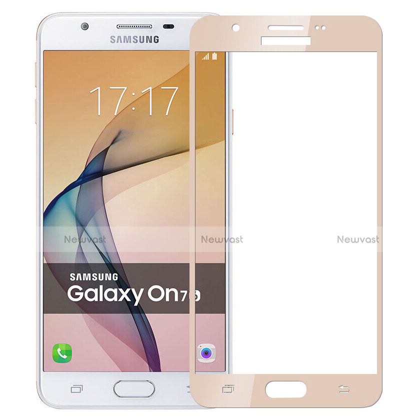 Ultra Clear Full Screen Protector Tempered Glass for Samsung Galaxy On7 (2016) G6100 Gold
