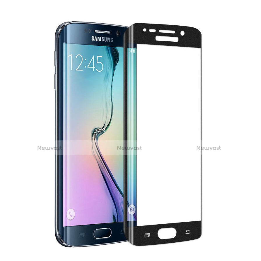 Ultra Clear Full Screen Protector Tempered Glass for Samsung Galaxy S6 Edge+ Plus SM-G928F Black