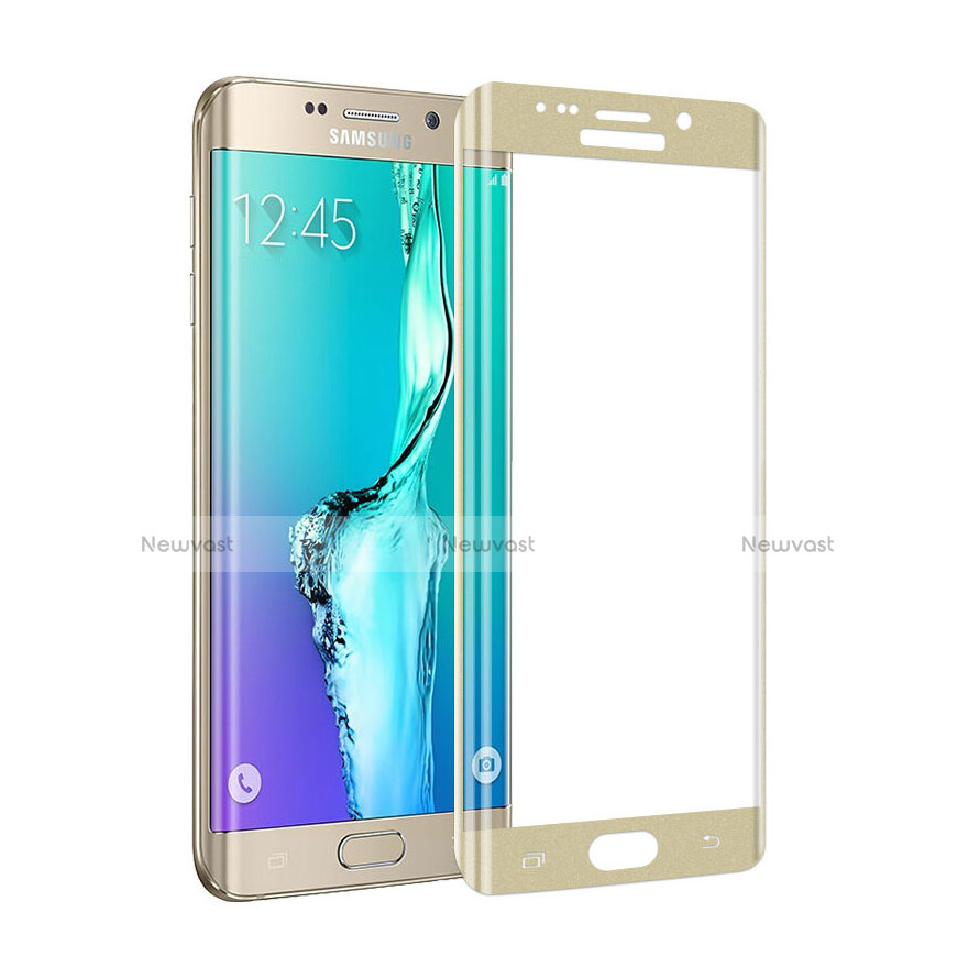 Ultra Clear Full Screen Protector Tempered Glass for Samsung Galaxy S6 Edge+ Plus SM-G928F Gold
