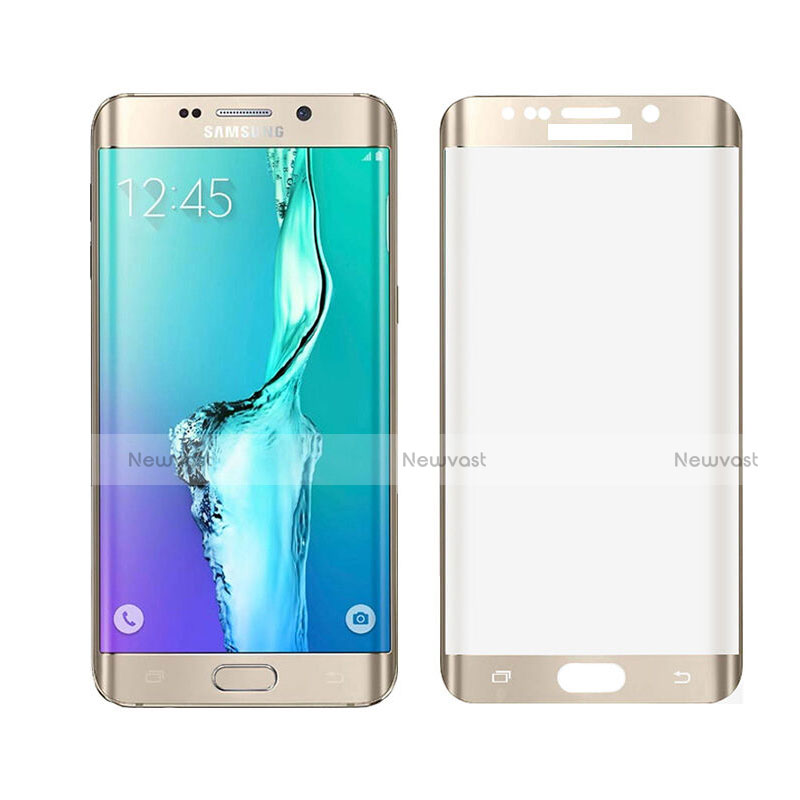 Ultra Clear Full Screen Protector Tempered Glass for Samsung Galaxy S6 Edge SM-G925 Gold