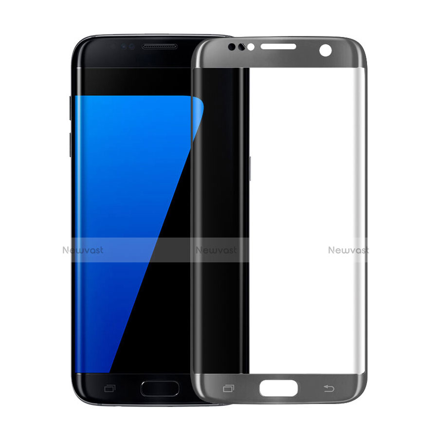 Ultra Clear Full Screen Protector Tempered Glass for Samsung Galaxy S7 Edge G935F Black