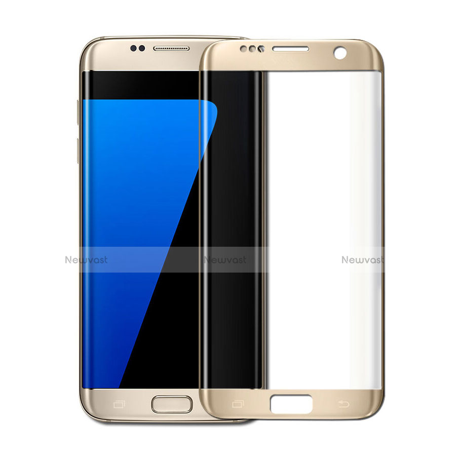 Ultra Clear Full Screen Protector Tempered Glass for Samsung Galaxy S7 Edge G935F Gold