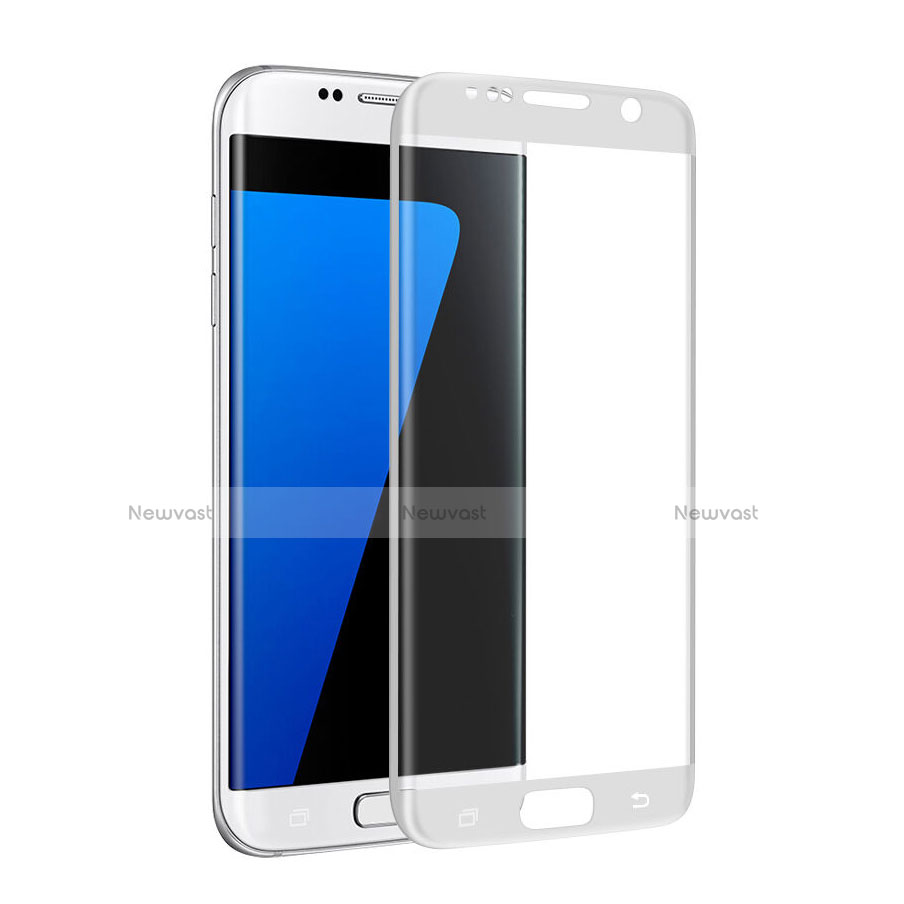 Ultra Clear Full Screen Protector Tempered Glass for Samsung Galaxy S7 Edge G935F White