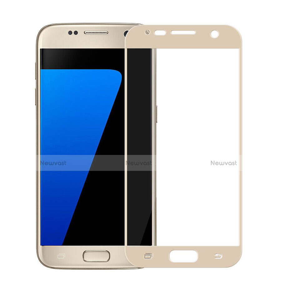 Ultra Clear Full Screen Protector Tempered Glass for Samsung Galaxy S7 G930F G930FD Gold