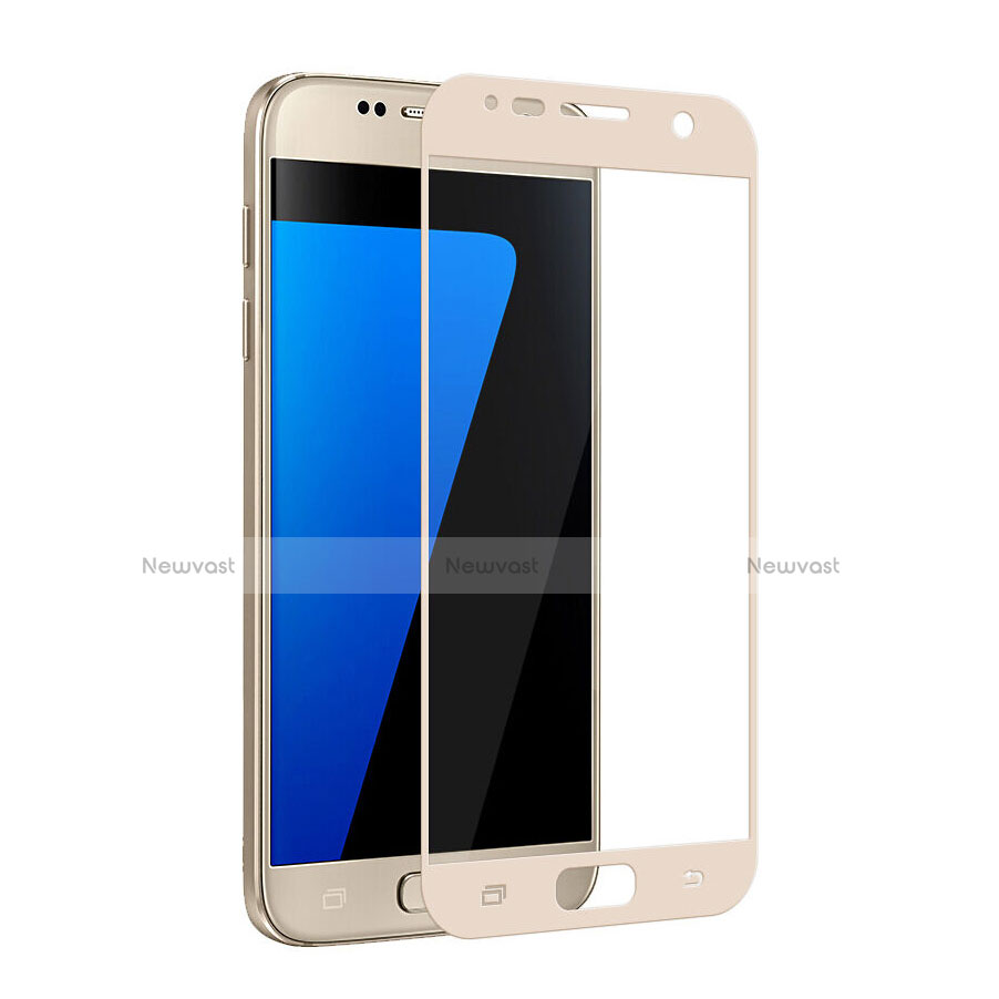 Ultra Clear Full Screen Protector Tempered Glass for Samsung Galaxy S7 G930F G930FD Gold