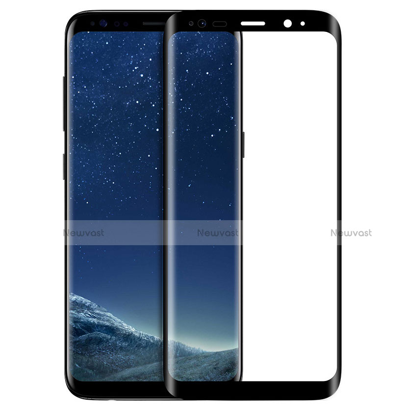 Ultra Clear Full Screen Protector Tempered Glass for Samsung Galaxy S8 Black