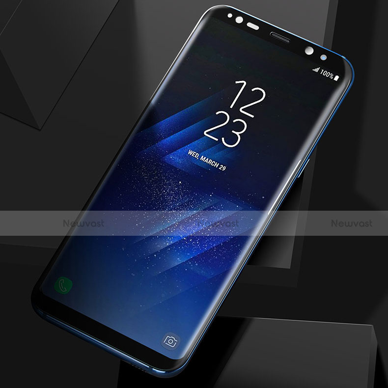 Ultra Clear Full Screen Protector Tempered Glass for Samsung Galaxy S8 Black