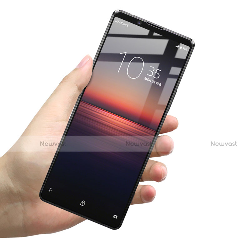 Ultra Clear Full Screen Protector Tempered Glass for Sony Xperia 10 II Black