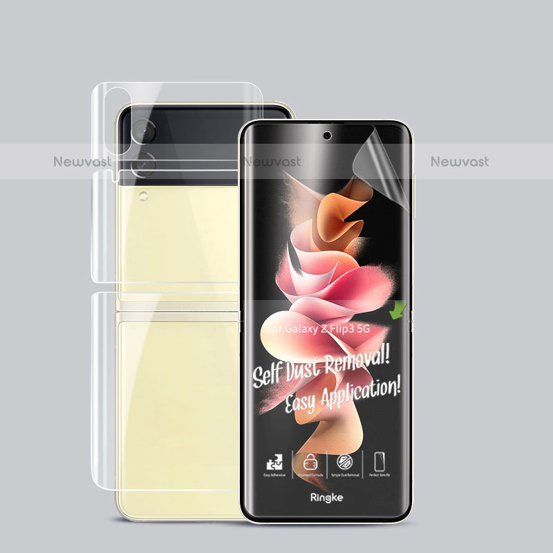 Ultra Clear Screen Protector Front and Back Film F06 for Samsung Galaxy Z Flip3 5G Clear