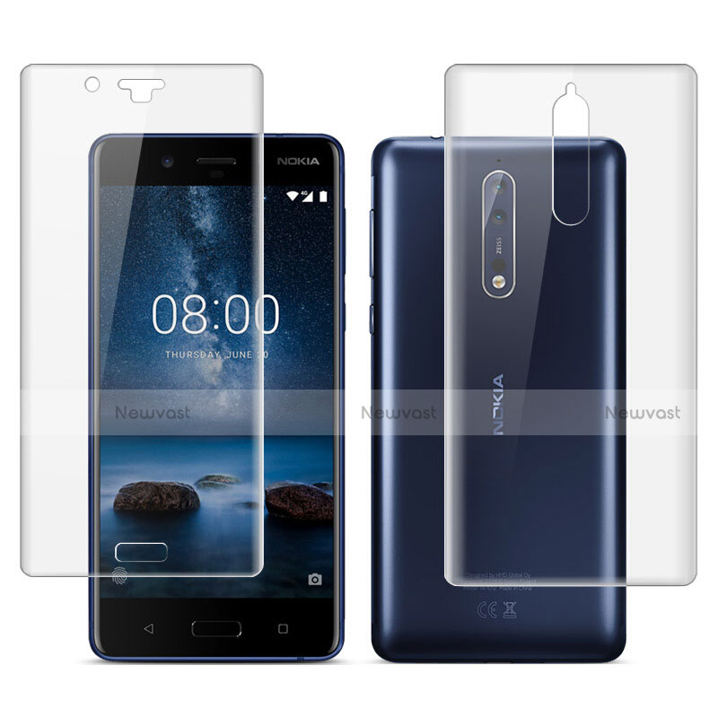 Ultra Clear Screen Protector Front and Back Film for Nokia 8 Clear