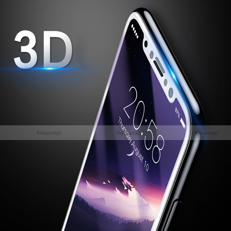 Ultra Clear Tempered Glass Screen Protector Film 3D for Apple iPhone X White