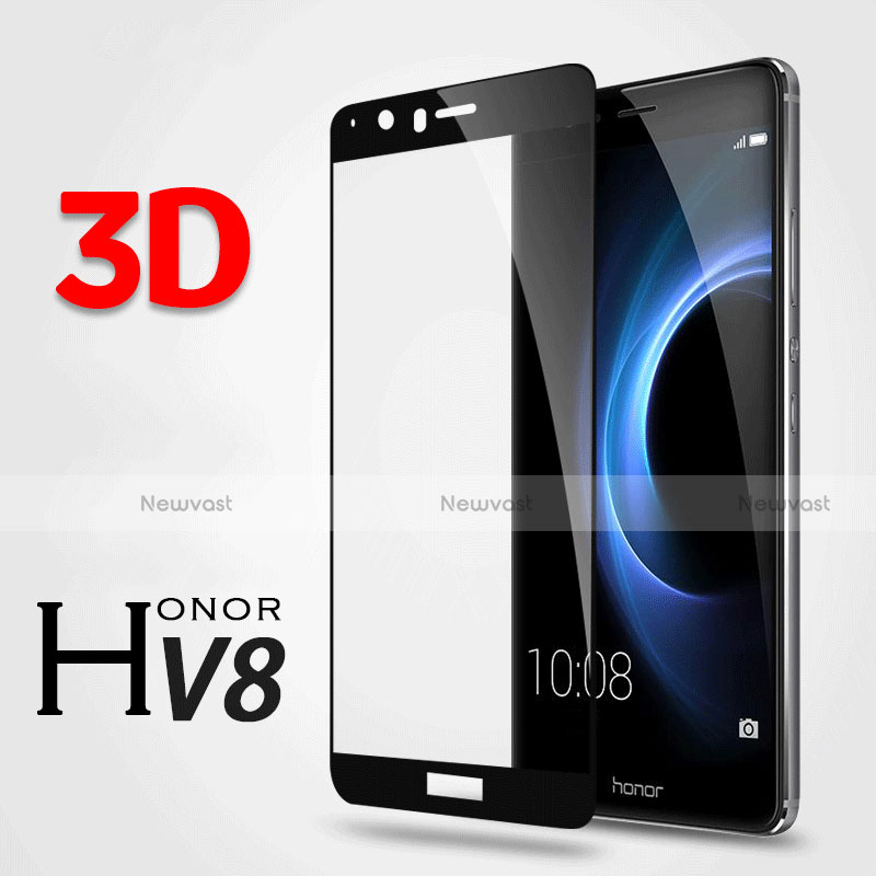 Ultra Clear Tempered Glass Screen Protector Film 3D for Huawei Honor V8 Black
