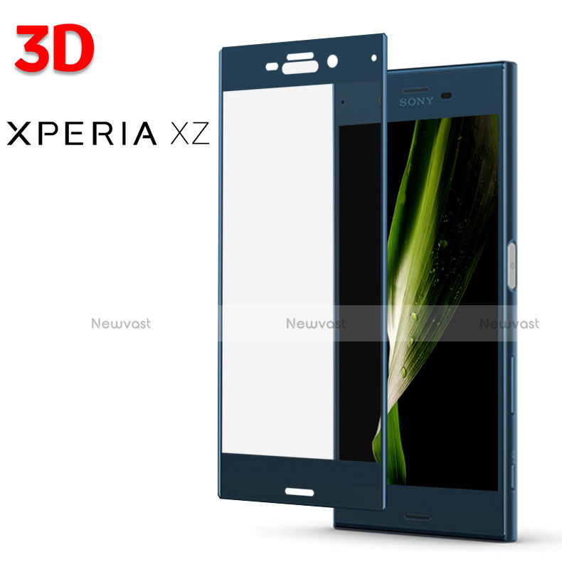 Ultra Clear Tempered Glass Screen Protector Film 3D for Sony Xperia XZ Blue