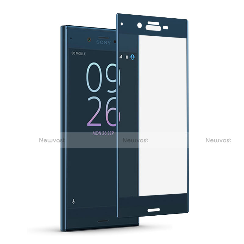 Ultra Clear Tempered Glass Screen Protector Film 3D for Sony Xperia XZ Blue