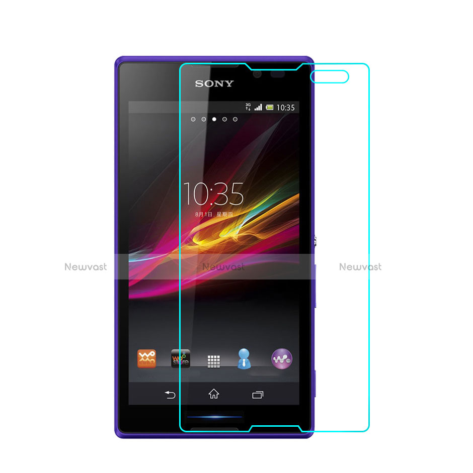 Ultra Clear Tempered Glass Screen Protector Film for Sony Xperia C S39h Clear