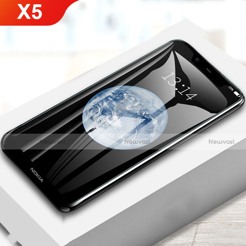 Ultra Clear Tempered Glass Screen Protector Film T01 for Nokia X5 Clear