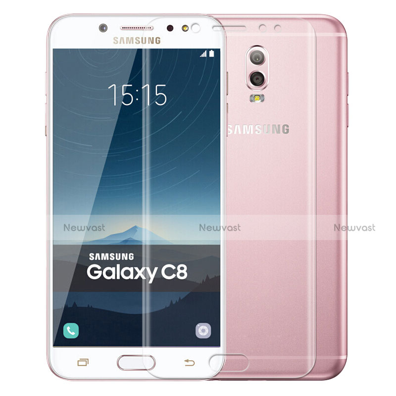Ultra Clear Tempered Glass Screen Protector Film T01 for Samsung Galaxy C8 C710F Clear