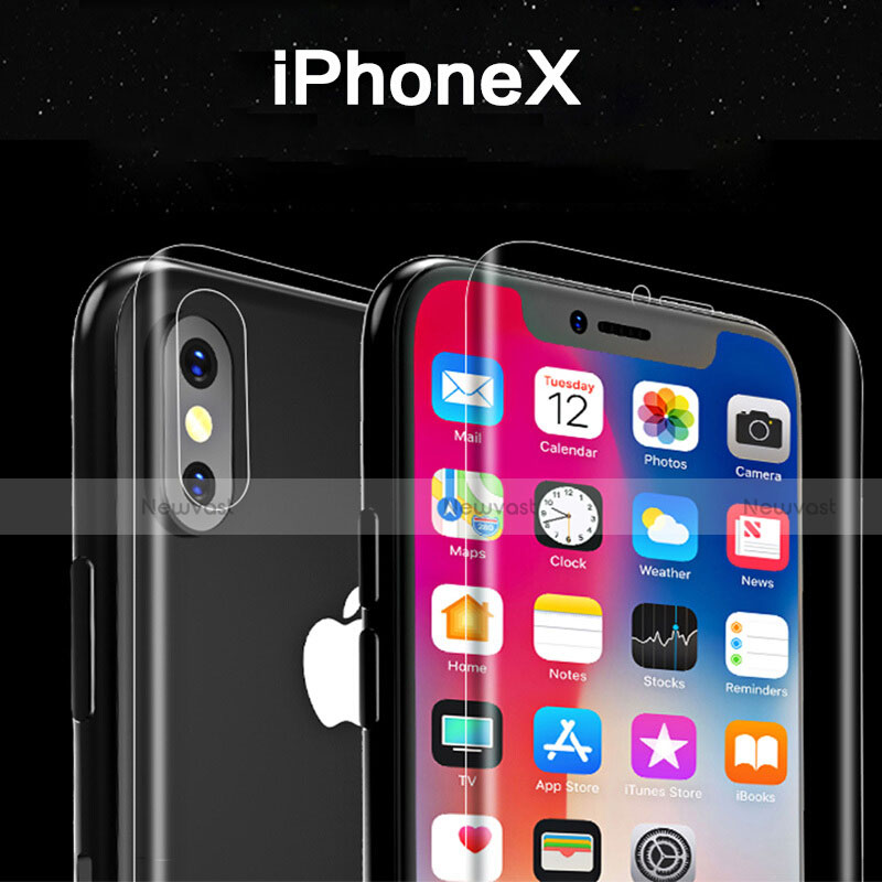 Ultra Clear Tempered Glass Screen Protector Front and Back for Apple iPhone X Clear
