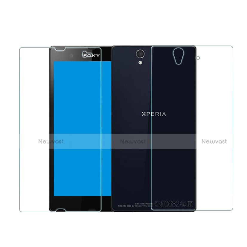 Ultra Clear Tempered Glass Screen Protector Front and Back for Sony Xperia Z L36h Clear