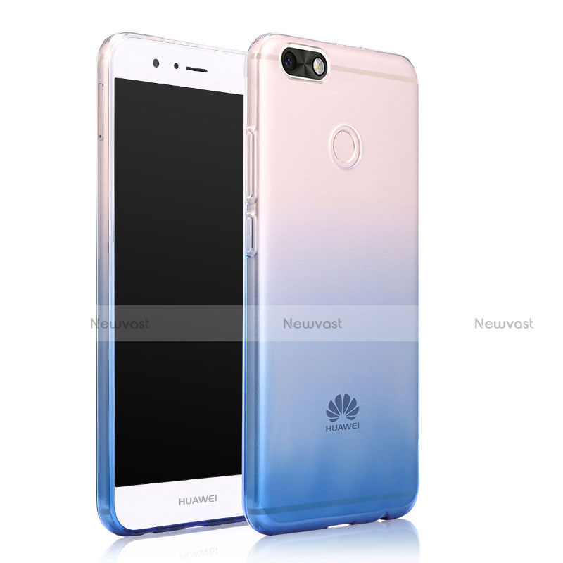 Ultra Slim Transparent Gel Gradient Soft Case for Huawei Enjoy 7 Blue