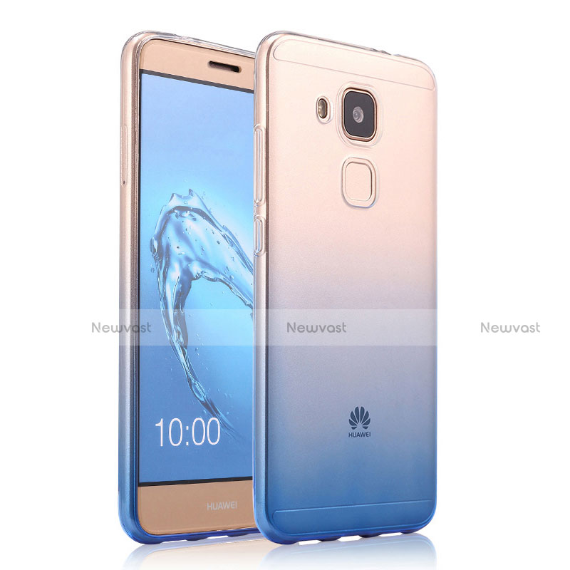 Ultra Slim Transparent Gel Gradient Soft Case for Huawei G9 Plus Blue