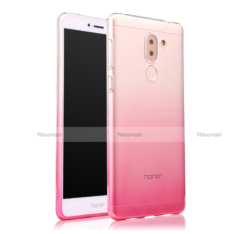 Ultra Slim Transparent Gel Gradient Soft Case for Huawei GR5 (2017) Pink