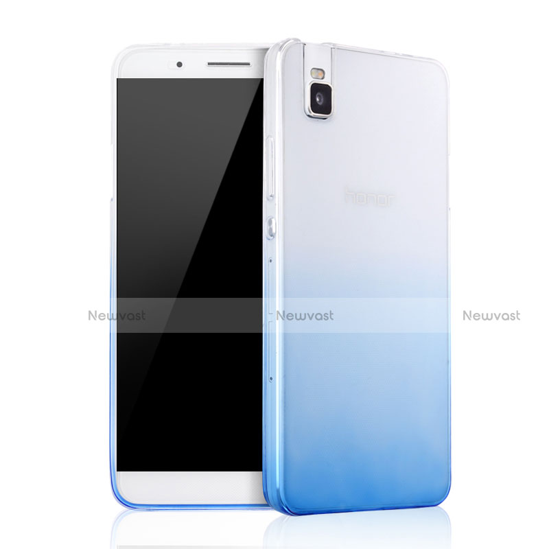 Ultra Slim Transparent Gel Gradient Soft Case for Huawei Honor 7i shot X Blue