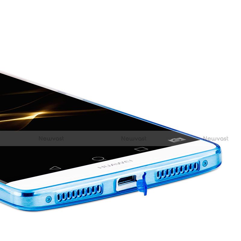 Ultra Slim Transparent Gel Gradient Soft Case for Huawei Mate 8 Blue