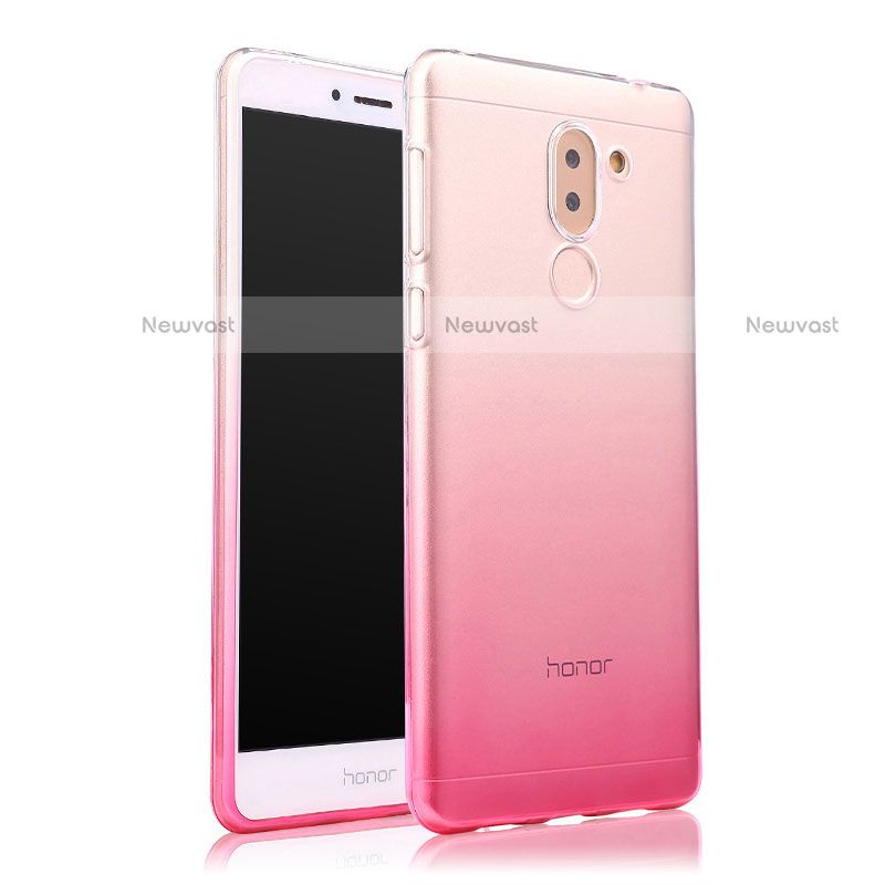 Ultra Slim Transparent Gel Gradient Soft Case for Huawei Mate 9 Lite Pink