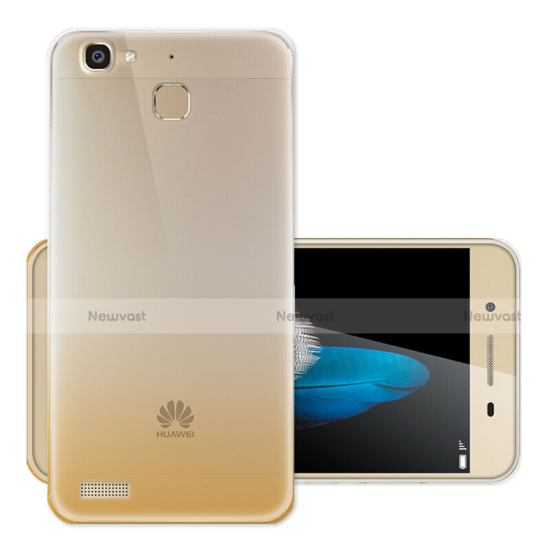 Ultra Slim Transparent Gel Gradient Soft Case for Huawei P8 Lite Smart Gold