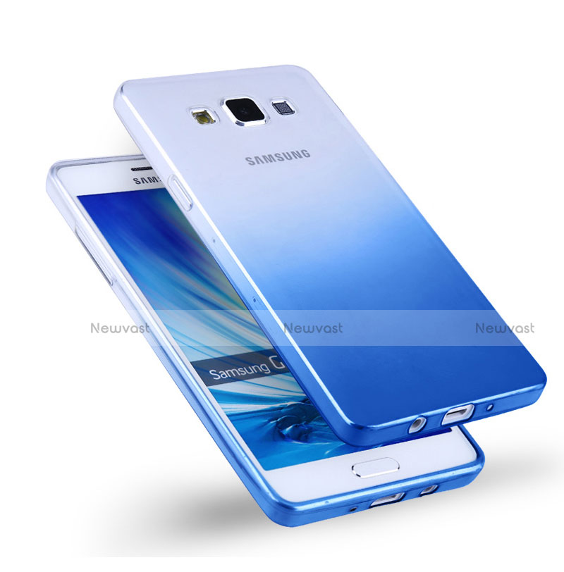 Ultra Slim Transparent Gel Gradient Soft Case for Samsung Galaxy A5 SM-500F Blue