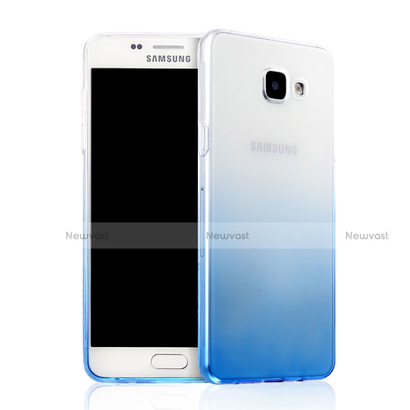 Ultra Slim Transparent Gel Gradient Soft Case for Samsung Galaxy A7 (2016) A7100 Blue