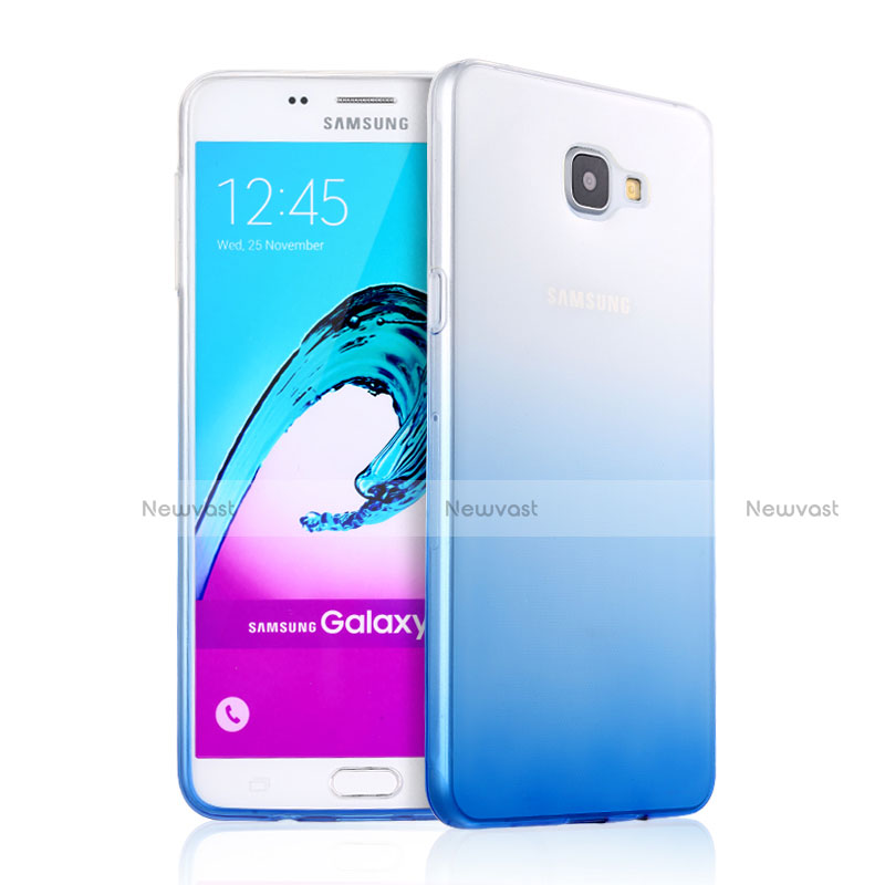 Ultra Slim Transparent Gel Gradient Soft Case for Samsung Galaxy A9 (2016) A9000 Blue