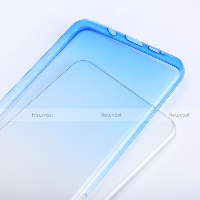 Ultra Slim Transparent Gel Gradient Soft Case for Samsung Galaxy A9 Pro (2016) SM-A9100 Blue