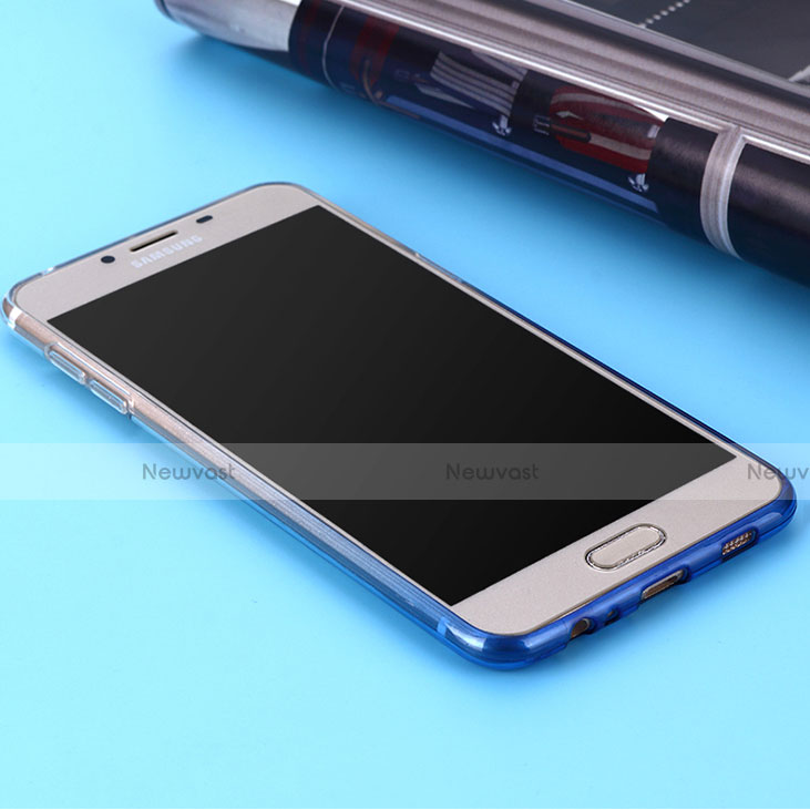 Ultra Slim Transparent Gel Gradient Soft Case for Samsung Galaxy C5 SM-C5000 Blue