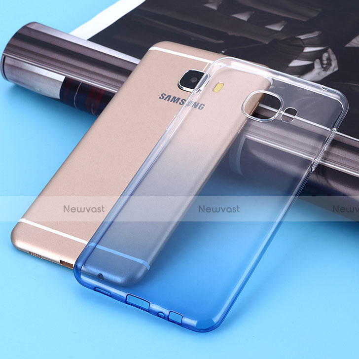 Ultra Slim Transparent Gel Gradient Soft Case for Samsung Galaxy C5 SM-C5000 Blue