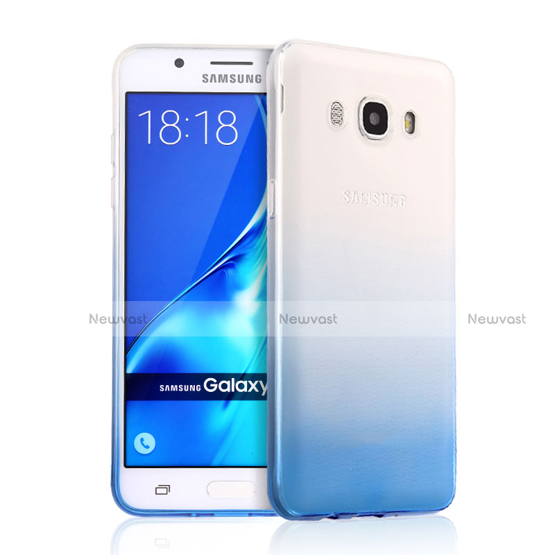 Ultra Slim Transparent Gel Gradient Soft Case for Samsung Galaxy J5 Duos (2016) Blue