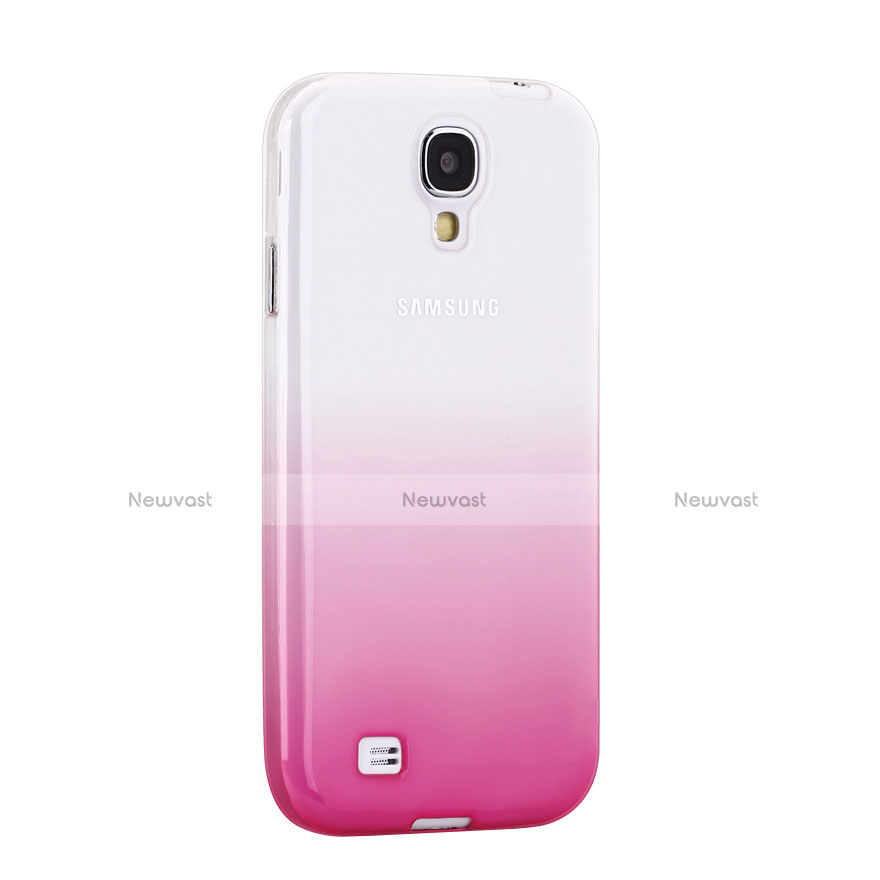Ultra Slim Transparent Gel Gradient Soft Case for Samsung Galaxy S4 i9500 i9505 Pink