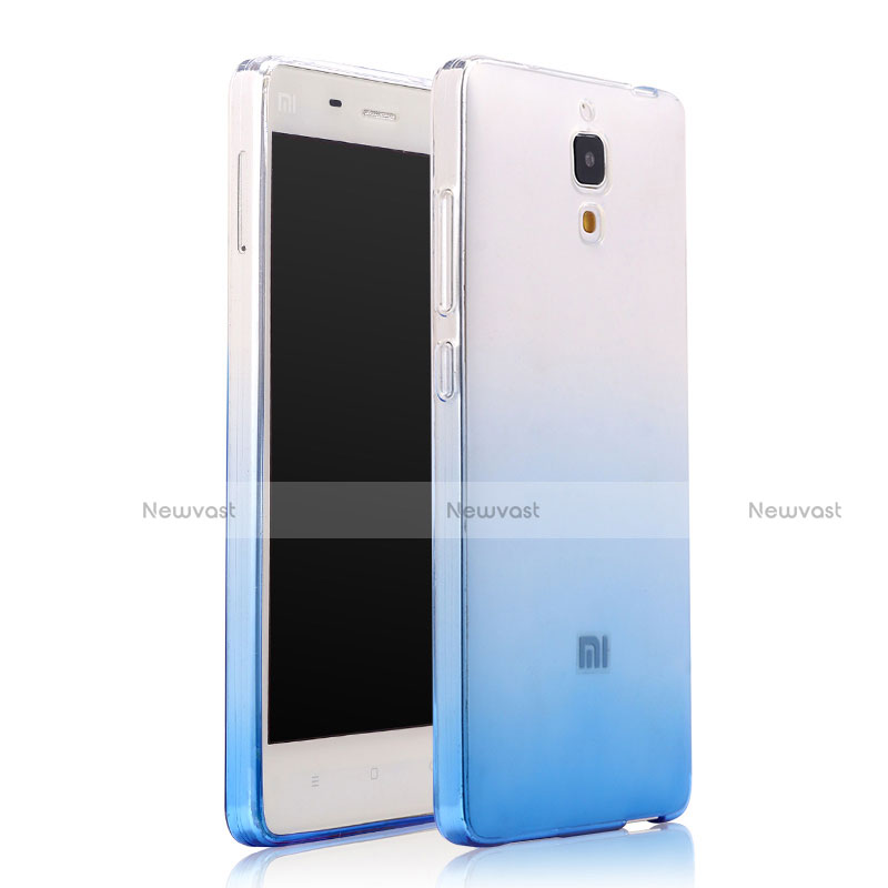 Ultra Slim Transparent Gel Gradient Soft Case for Xiaomi Mi 4 Blue