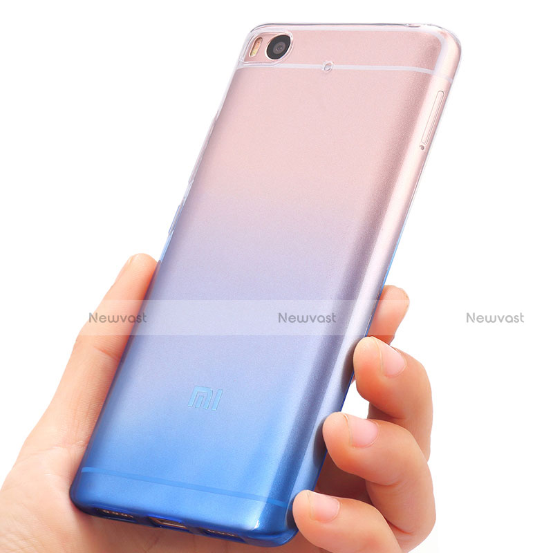 Ultra Slim Transparent Gel Gradient Soft Case for Xiaomi Mi 5S 4G Blue