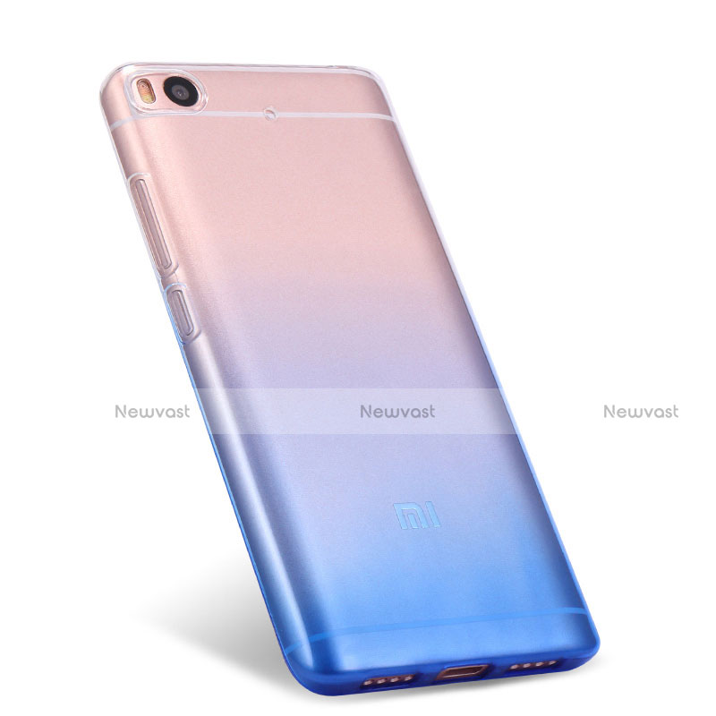 Ultra Slim Transparent Gel Gradient Soft Case for Xiaomi Mi 5S 4G Blue