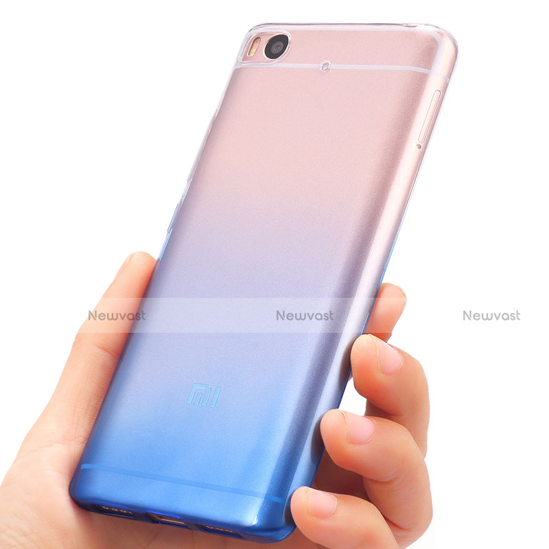 Ultra Slim Transparent Gel Gradient Soft Case for Xiaomi Mi 5S Blue