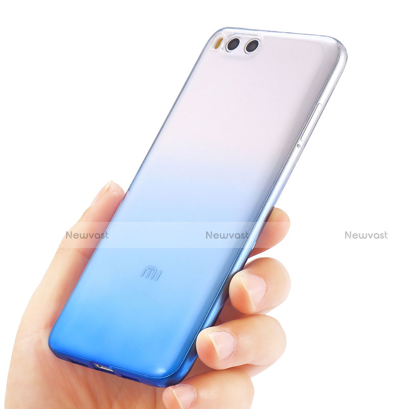 Ultra Slim Transparent Gel Gradient Soft Case for Xiaomi Mi 6 Blue