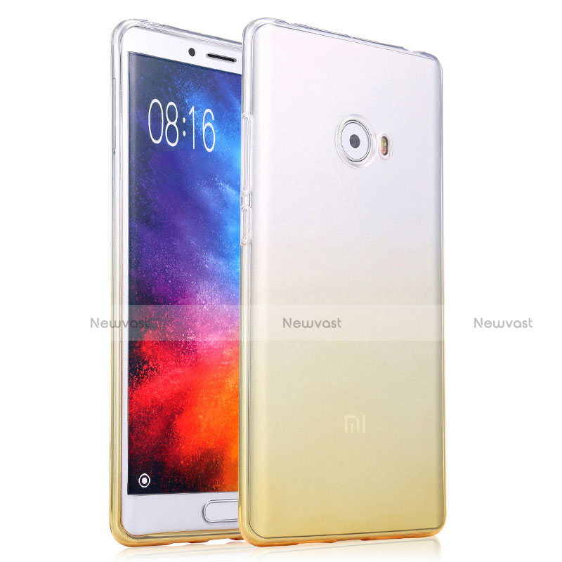 Ultra Slim Transparent Gel Gradient Soft Case for Xiaomi Mi Note 2 Special Edition Yellow