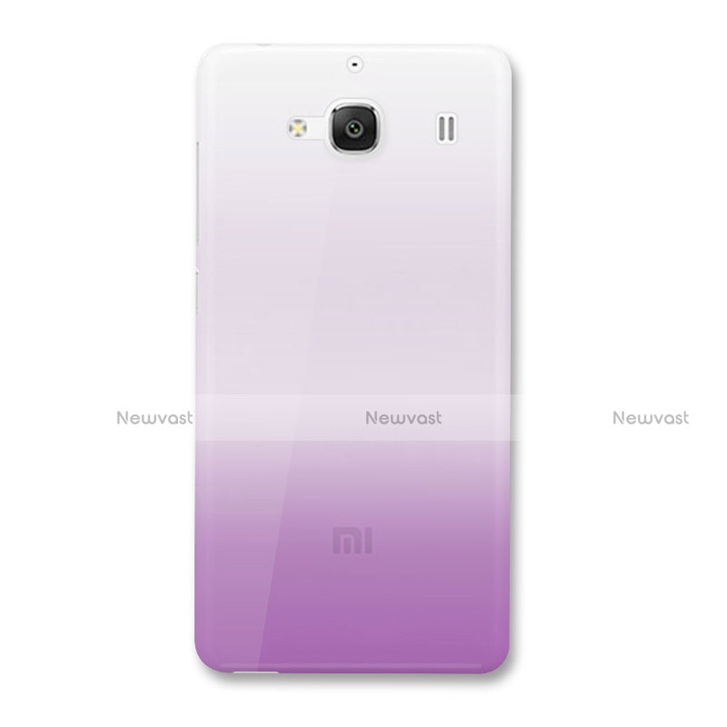 Ultra Slim Transparent Gel Gradient Soft Case for Xiaomi Redmi 2 Pink
