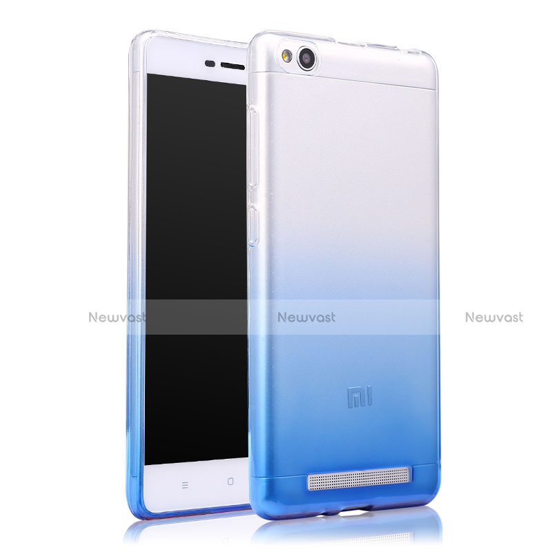 Ultra Slim Transparent Gel Gradient Soft Case for Xiaomi Redmi 3 Blue