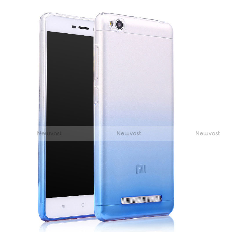 Ultra Slim Transparent Gel Gradient Soft Case for Xiaomi Redmi 4A Blue
